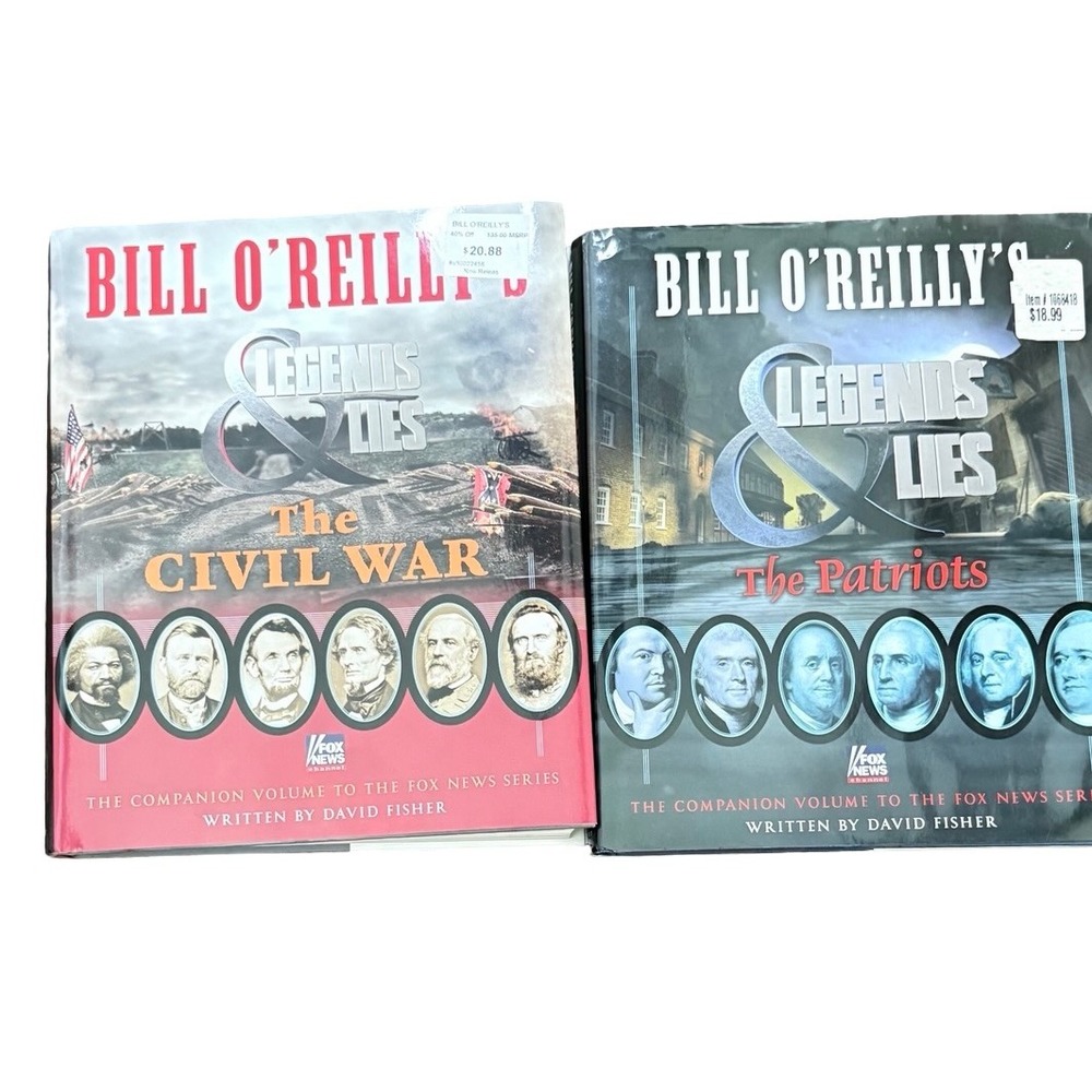 Bill O'Reilly Legends & Lies Civil War & Patriots Companion Books set of 2